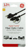 GE 12 ft. L Fiber Optic Digital Cable