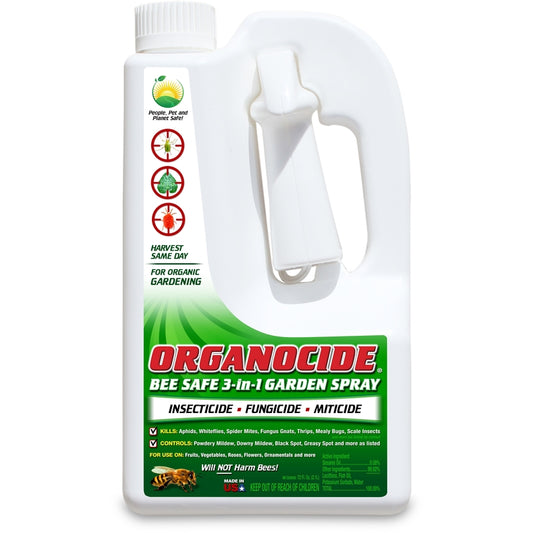 Organocide Bee Safe 3-in-1 Garden Spray Organic Liquid Insect, Disease & Mite Control 72 oz. (Pack of 6)