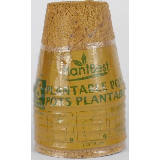 Planters Pride Biodegradable Coconut Fiber Peat Pot 3.25 x 3 x 9 in.