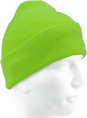 Watch Cap, Fluorescent Green Acrylic