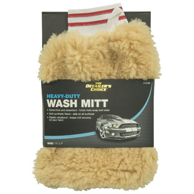 Wash Mitt, Heavy-Duty Wool Pile