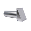 Dundas Jafine 4 in. D Silver Aluminum Wall Exhaust Hood