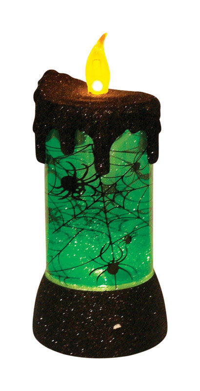 Home Plus Rotating Spiders LED Candle Lighted Halloween Decoration 8 in. H x 5 in. W 1 pk (Pack of 6)