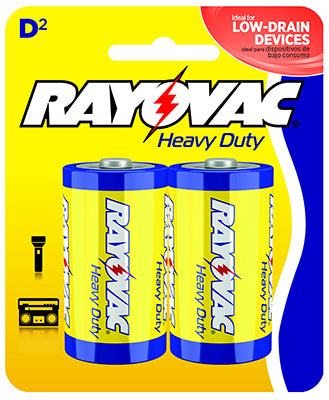 Heavy Duty D Batteries, 2-Pk.