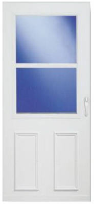 Storm Door, Multi-Vent, White Duratech, Solid Wood Core, 36 x 81-In.