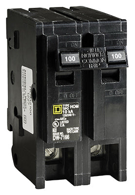 Square D Hom2100cp 100a 2p 120/240v Standard Miniature Circuit Breaker Plug-In Mount