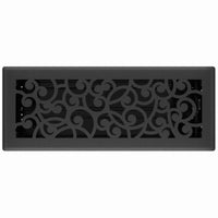 Signature Series Floor Register, Black Iron Wonderland, Steel, 4 x 12-In.