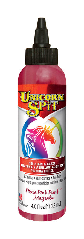 Unicorn Spit Flat Pink Gel Stain and Glaze 4 oz. (Pack of 6)
