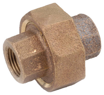 Pipe Fitting, Union, Lead-Free Red Brass, 3/8-In.