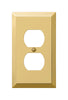 Amerelle Century Polished Brass Brass 1 gang Stamped Steel Duplex Outlet Wall Plate 1 pk
