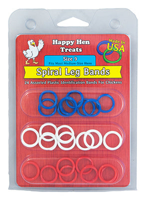 Happy Hen  Plastic  Spiral Leg Bands