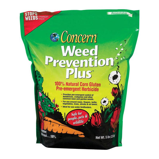 Concern Pre-Emergent Herbicide Control Weed Preventer 5 lbs. with 100 Percent Corn Gluten