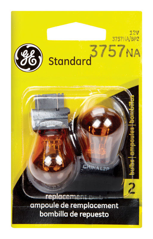 GE Automotive Bulb 3757NA/BP2 Orange 2 pk (Pack of 6)