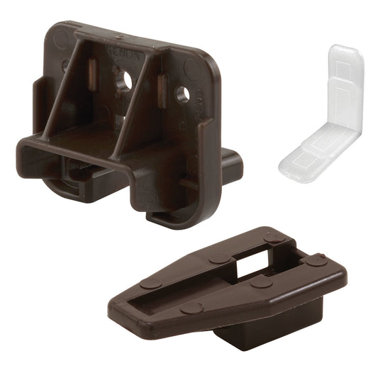 Prime Line Brown Plastic Drawer Track Guides and Glides Kit 1-7/8 in. for Furniture