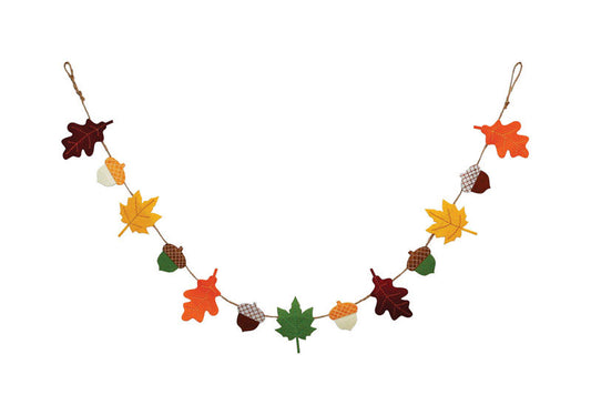 Dyno Harvest Felt Garland Fall Decoration 60 in. H x 1 in. W 1 pk (Pack of 12)