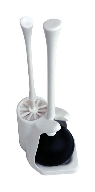 Casabella Toilet Brush and Caddy White