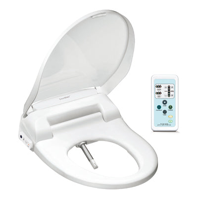 SmartBidet Electric Bidet Toilet Seat. Heated, With Remote, Elongated, White