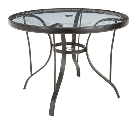 Living Accents  Brighton  Round  Black  Dining Table