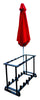 Living Accents 23.62 in. H X 24.55 in. W X 24.55 in. L Black 8 Bin Display Rack Steel