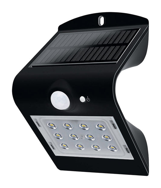 Luceco  Black  Motion-Sensing  LED  Solar Motion Sensing Wall Light