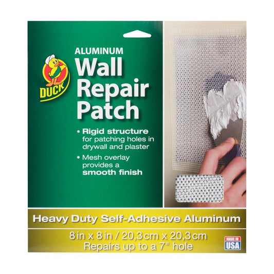 Duck 0.66 ft. L X 8 in. W Reinforced Aluminum Silver Self Adhesive Wall Repair Patch