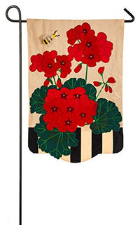 GERANIUMS APPLIQUE FLAG