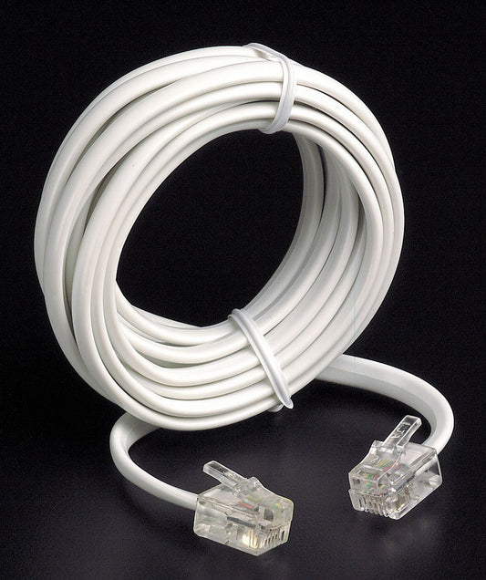 Leviton 836-C2413-25W White 25' Phone Line Cord
