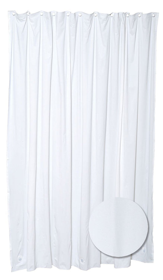 Zenna Home PE71160W 70" X 72" White Medium Weight Vinyl Shower Liner