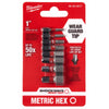 Milwaukee  SHOCKWAVE  Hex  Multi Size   x 1 in. L Impact Insert Bit Set  Steel  8 pc.