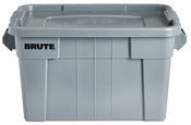 Rubbermaid Commercial 1836781 20 Gallon Gray Brute® Tote With Lid (Pack of 6)