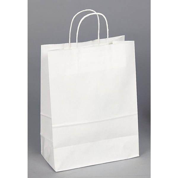 Bolsas de papel para compras con asas ProAmpac de 13 pulgadas de alto x 5 pulgadas de ancho x 10 pulgadas de largo, paquete de 250