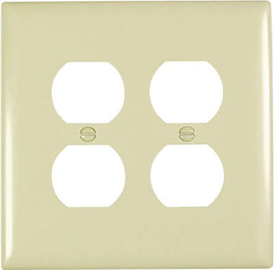 Ivory Double Duplex Nylon Wall Plate