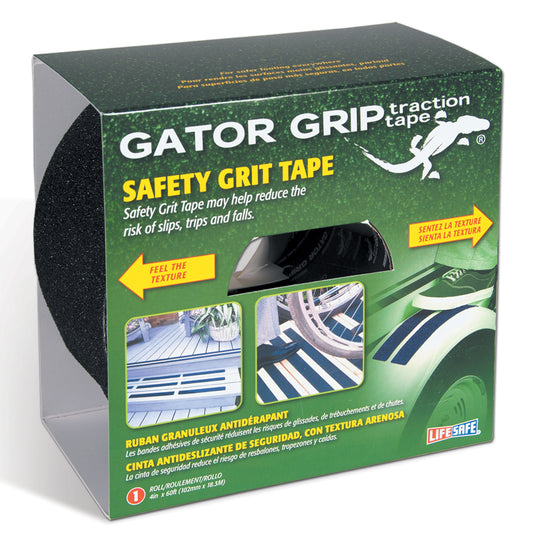 Incom RE160 4" X 60' Black Gator Grip® Anti Slip Safety Grit Tape (Pack of 60)