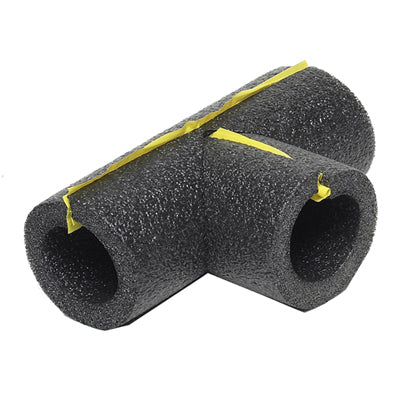 Tee Pipe Insulation, Polyethylene Foam, Gray, For 1-In. Copper Pipe