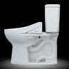 TOTO® Drake® WASHLET®+ Two-Piece Elongated 1.28 GPF Universal Height TORNADO FLUSH® Toilet with C5 Bidet Seat, 10 Inch Rough-In, Cotton White - MW7763084CEFG.10#01