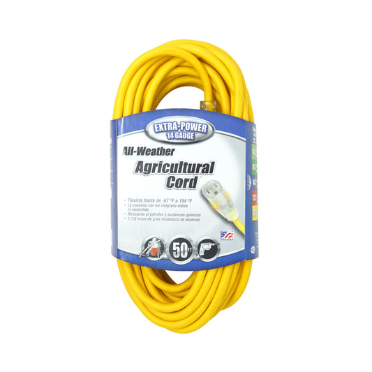 Southwire Indoor or Outdoor 50 ft. L Yellow Extension Cord 14/3 SJEOW