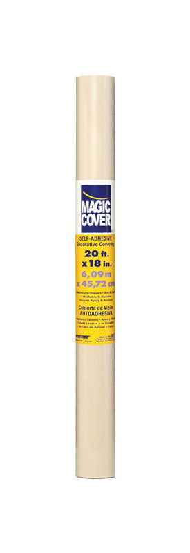 Magic Cover  20 ft. L x 18 in. W Champagne  Self-Adhesive  Shelf Liner