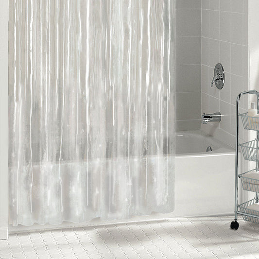 Excell 70 in.   H X 71 in.   W Clear Solid Shower Curtain Liner Vinyl