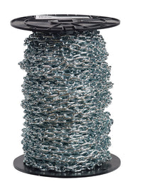 Cadena para máquinas de acero al carbono de eslabones rectos Campbell n.º 2 pulg., 0,15 pulg. de profundidad x 125 pies de longitud