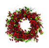 Greenfields Red/Green Mini Leaf Wreath 24 in. Dia. (Pack of 6)