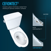 TOTO® Drake® Two-Piece Elongated 1.28 GPF Universal Height TORNADO FLUSH® Toilet with CEFIONTECT® and SoftClose® Seat, WASHLET®+ Ready, Cotton White - MS776124CEFG#01