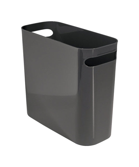 InterDesign 93077 6 Quart 10" Slate Gray Una Waste Can (Pack of 4)