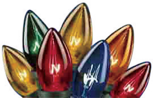 Celebrations  Transparent C9  Incandescent  Replacement Bulb  Multicolored  25 lights