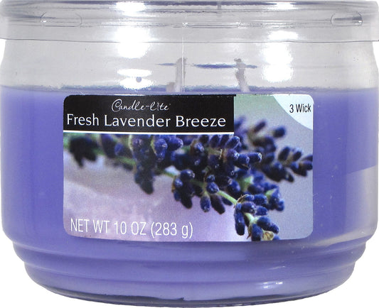 Candle lite 1879404 10 Oz Fresh Lavender Breeze Jar Candle (Pack of 4)