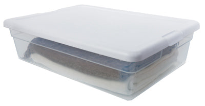 Sterilite 16558010 28 Quart Clear Storage Box (Pack of 10)