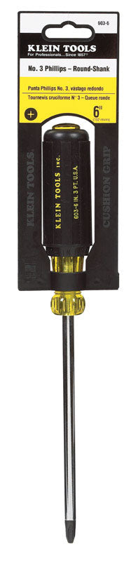 Klein Tools No. 3 X 6 in. L Phillips Screwdriver 1 pc