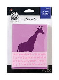 Plaid Animal Paste Stencil (Pack of 3)