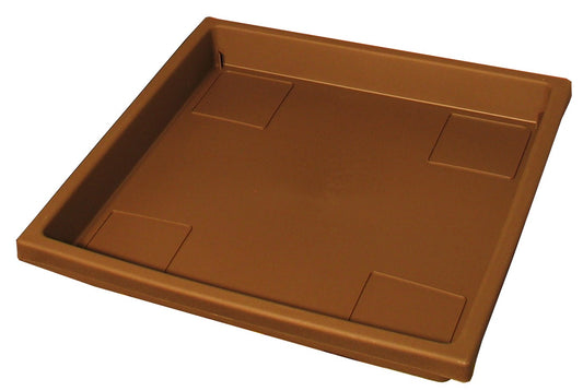 Akro Mils SRO12500E21 Chocolate Accent Square Tray For 12.5" Planter (Pack of 12)