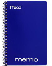 Wire-Bound Memo Book, 4 x 6-In., 40-Ct.