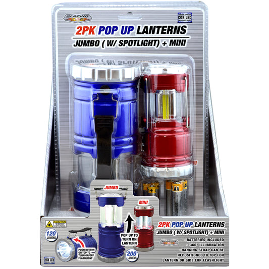 Shawshank LEDz Blazing LEDz 200 lm Assorted Pop Up Lantern (Pack of 4)